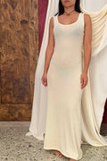 Ivory Knit Dress Sleeveless