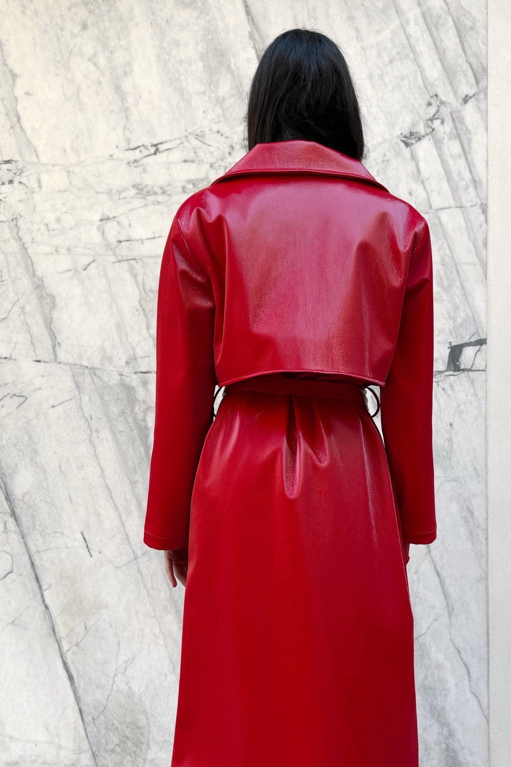 Scarlet Trench Coat Sample